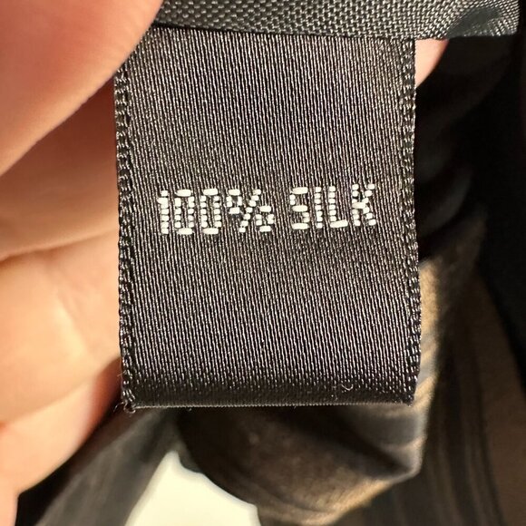 Linda Allard Ellen Tracy 100% silk open front jacket, size 12, textured - Picture 5 of 11